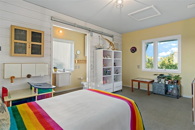 bedroom with carpet flooring