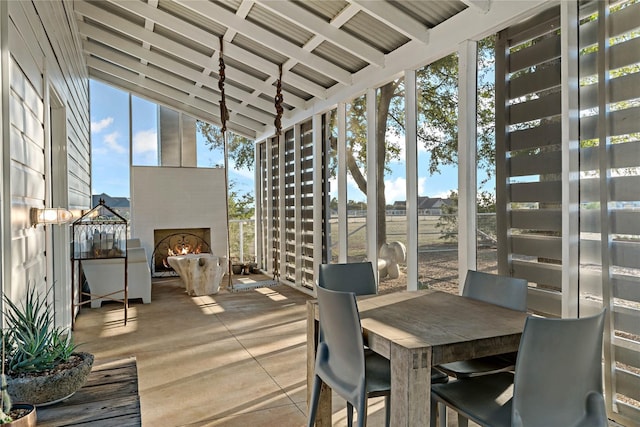 view of sunroom