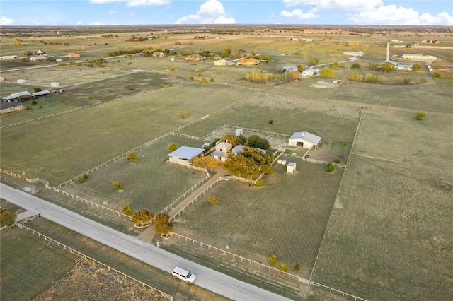 aerial view featuring a rural view