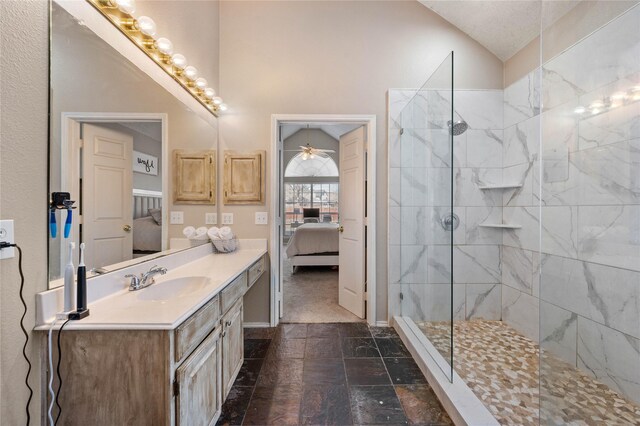 bathroom with an enclosed shower