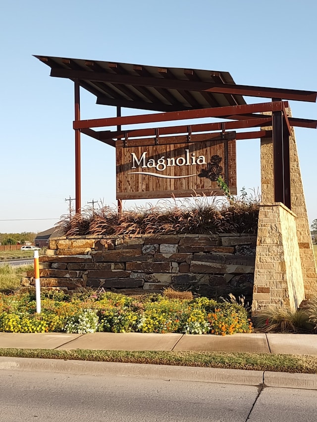 view of community sign