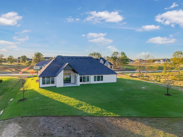 exterior space with a lawn