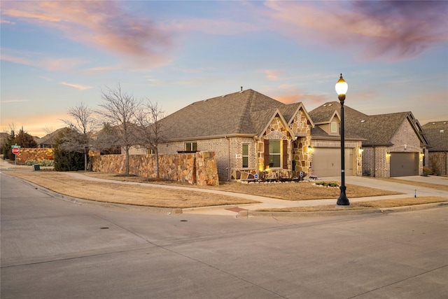 view of front of home featuring a garage