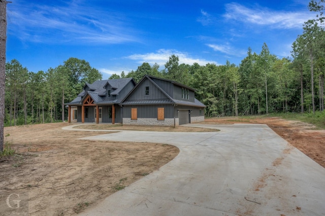 craftsman-style house with a garage