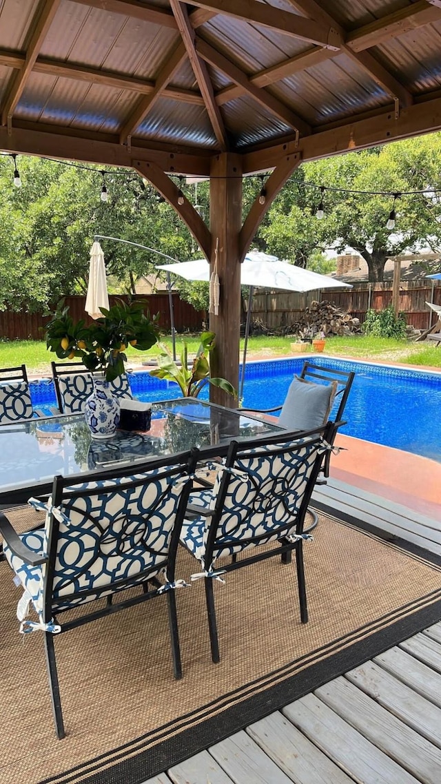 view of pool with a deck