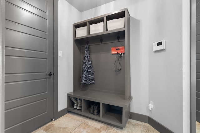 mudroom featuring light tile patterned floors