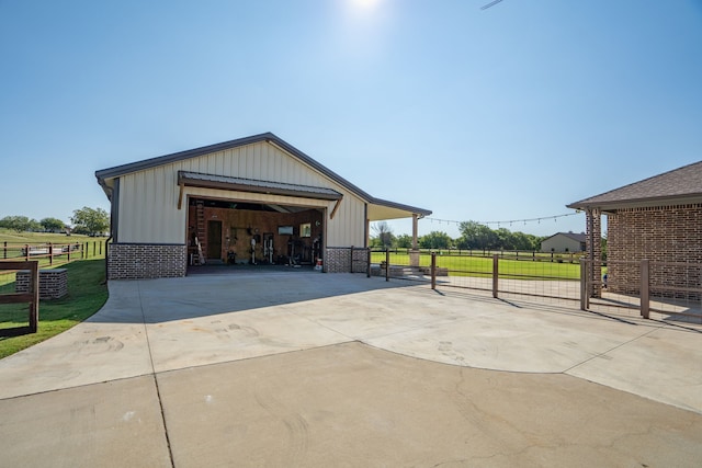 exterior space featuring an outdoor structure