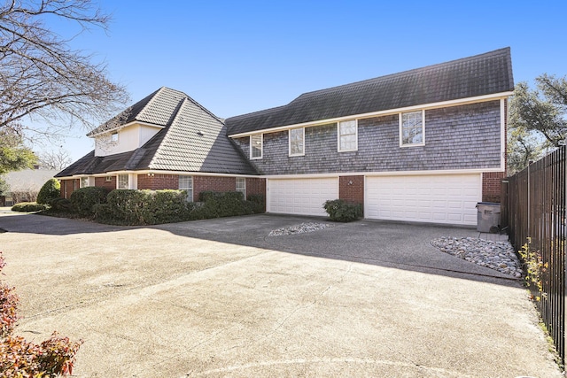 view of property with a garage