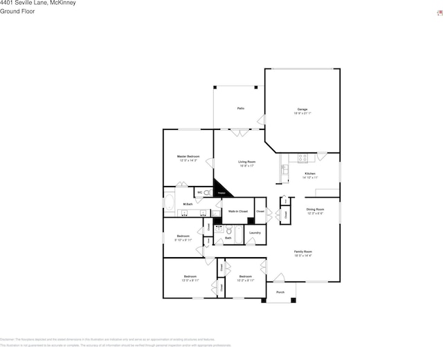 4401 Seville Ln, Mckinney, TX 75070 - property floor plan