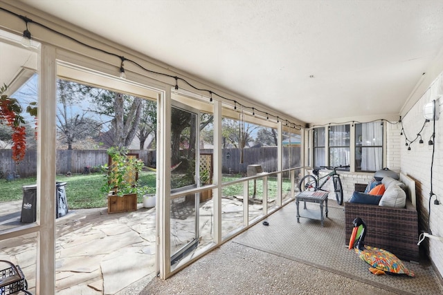 view of sunroom