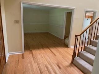 interior space featuring wood-type flooring