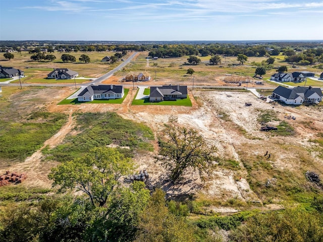 bird's eye view with a rural view