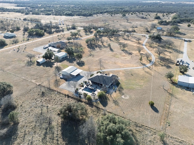 bird's eye view with a rural view