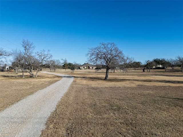 view of street with a rural view