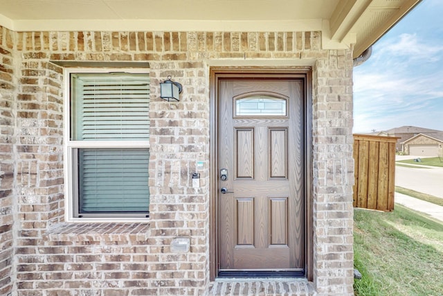 view of exterior entry