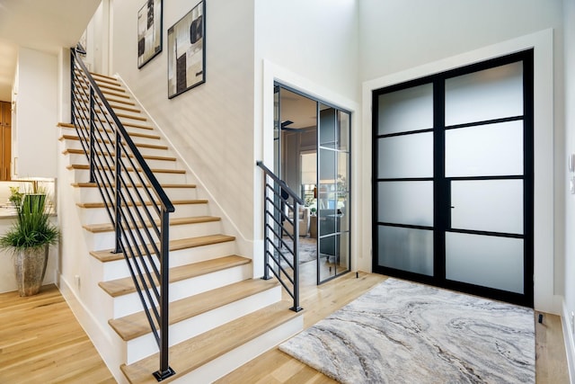 entryway featuring light hardwood / wood-style flooring