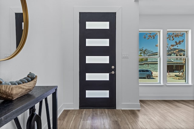 foyer featuring hardwood / wood-style flooring