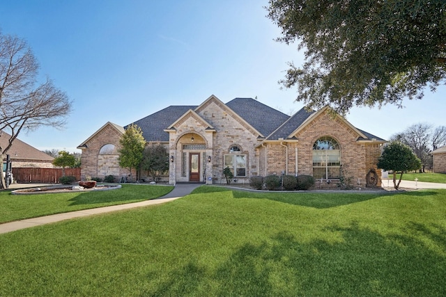 view of front of house featuring a front yard