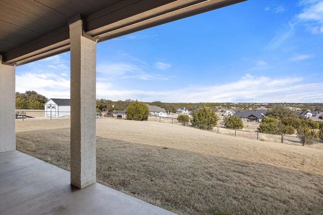 view of yard featuring a patio area