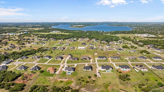 320 Kenyon Ct, Granbury, TX 76049 - aerial view of property's location featuring a large body of water and nearby suburban area