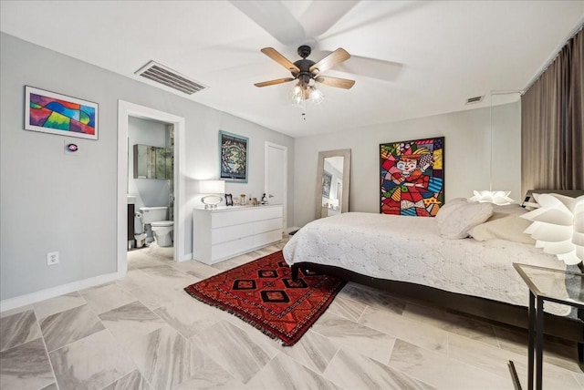 bedroom with ceiling fan