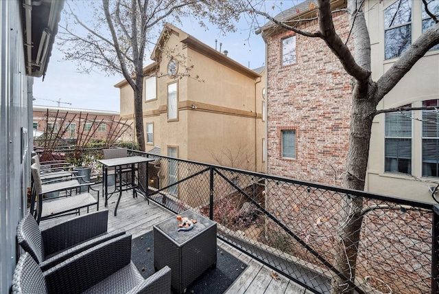 balcony with an outdoor hangout area