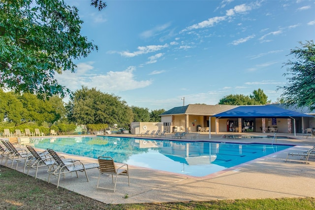 view of pool with a patio