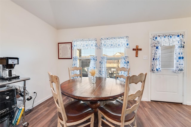 dining room featuring wood-type flooring