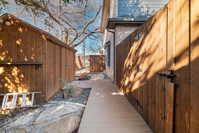 view of side of property with fence