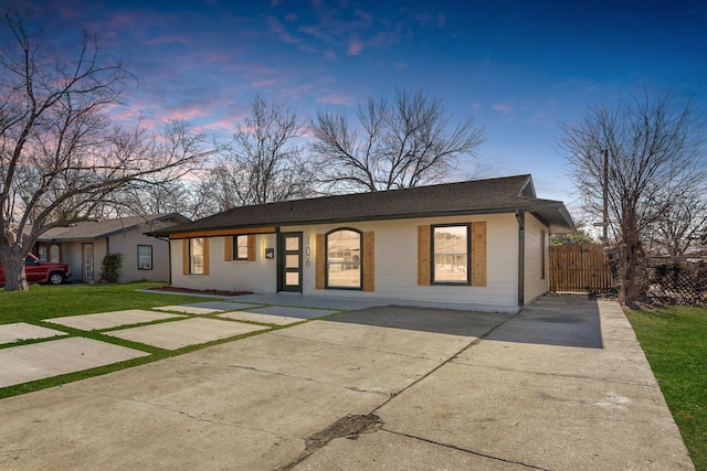 view of ranch-style home