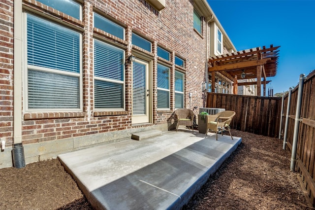 view of patio / terrace with a pergola