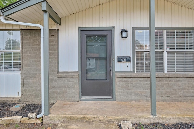 view of doorway to property