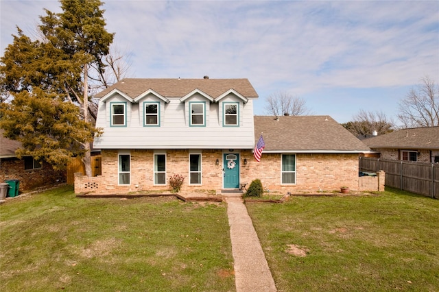 view of front of property with a front yard