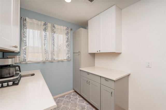 interior space with white cabinets