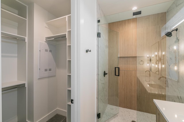 bathroom with walk in shower