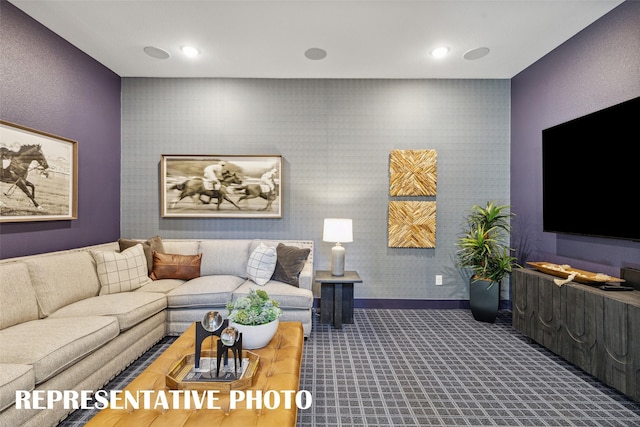 view of carpeted living room