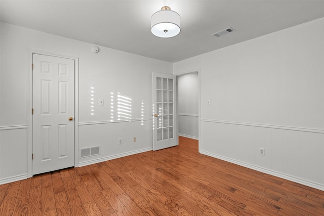 empty room featuring light hardwood / wood-style flooring