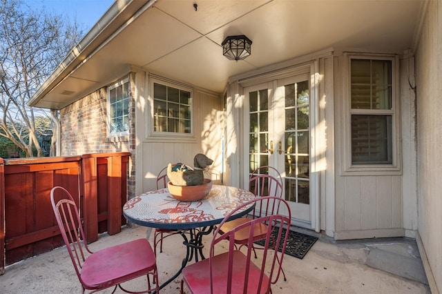 view of patio / terrace with french doors