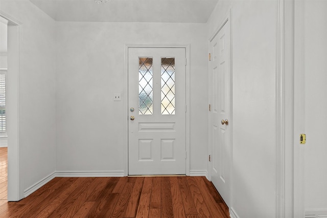 entryway featuring dark hardwood / wood-style flooring