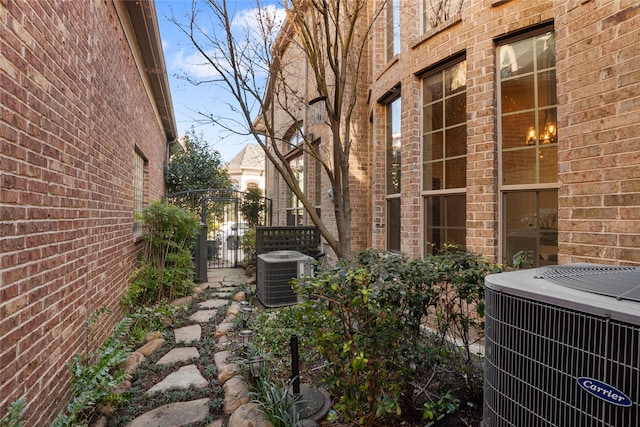 view of home's exterior featuring central AC unit