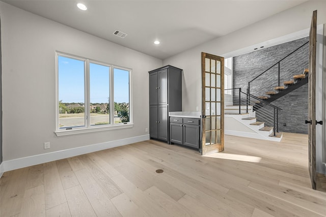 interior space featuring light hardwood / wood-style flooring