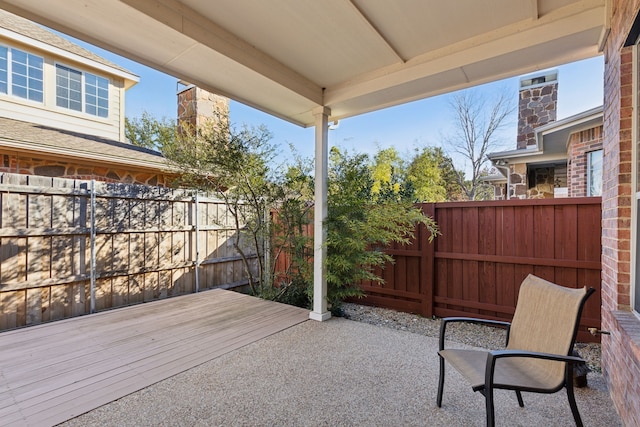 view of patio with a deck