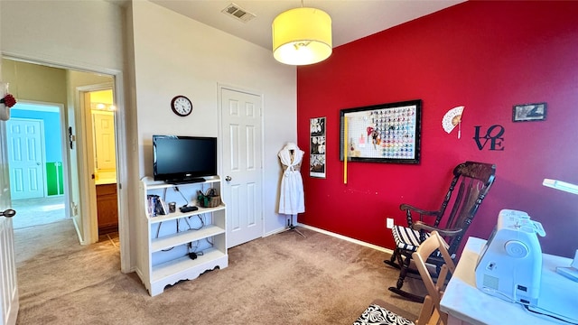 interior space with carpet floors