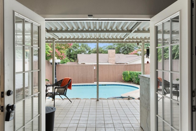 11046 Mccree Rd, Dallas, TX 75238 - view of pool with a fenced in pool, a fenced backyard, and a patio