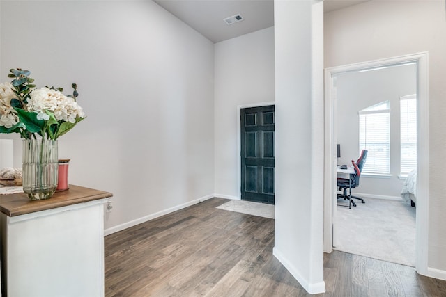 interior space featuring hardwood / wood-style flooring