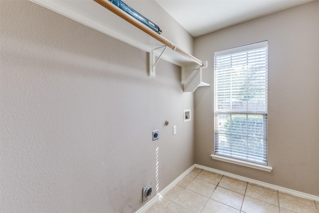 laundry room with washer hookup, hookup for a gas dryer, and hookup for an electric dryer