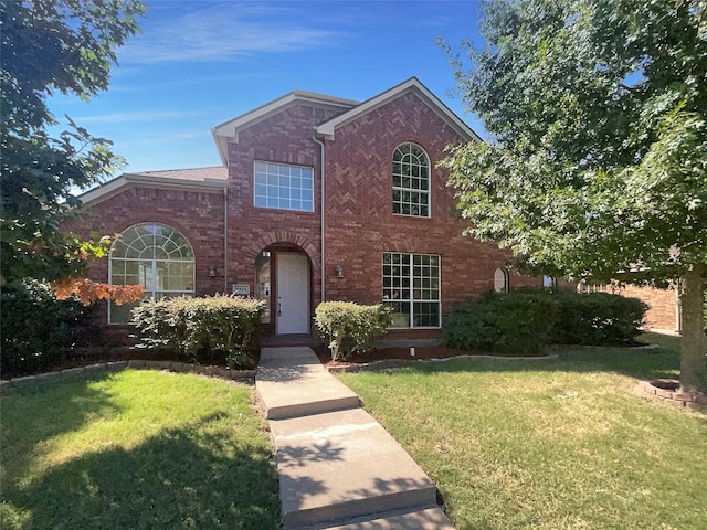 view of front of property with a front yard