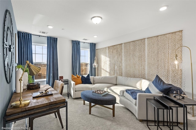 view of carpeted living room