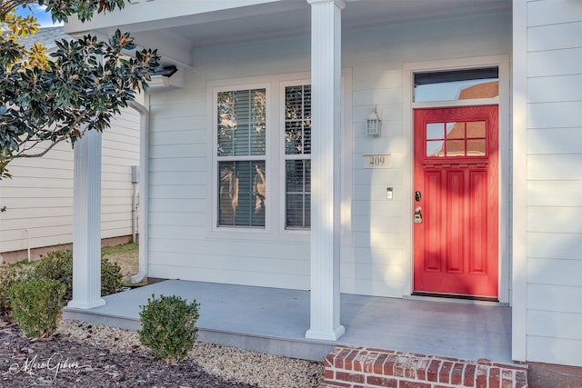 view of doorway to property