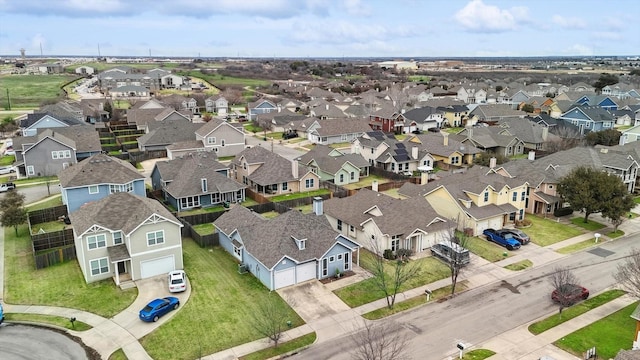 bird's eye view with a residential view